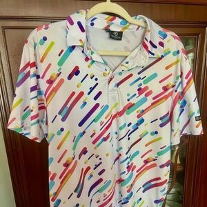 Men's Medium Greenside Golf Rouge Short Sleeve Polo Shirt